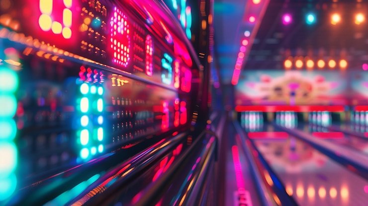 Tampilan studio Mesin Arcade 9naga slot dengan dealer dan layar HD